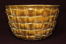 Vintage McCoy Pottery Round Basket Weave Planter / Bowl
