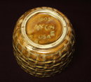 Vintage McCoy Pottery Round Basket Weave Planter / Bowl