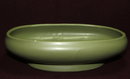 Vintage McCoy Floraline Matte Green Oval Low Bowl # 476