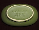 Vintage McCoy Floraline Matte Green Oval Low Bowl # 476