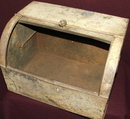 Antique Primitive Metal Roll Top Bread Box