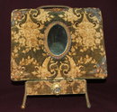 Antique Victorian Velvet Photo Album & Stand 