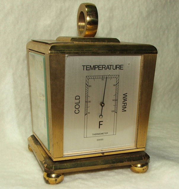 Vintage Swiss Hamilton Desk Clock / Weather Station