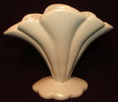 Haeger Pottery Art Deco Matte Ivory Fan Vase