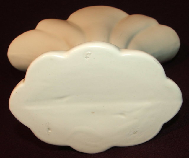 Haeger Pottery Art Deco Matte Ivory Fan Vase