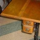 Antique Oak Cabinet Domestic Treadle Sewing Machine Model 3