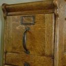 Antique Quarter Sawn Tiger Oak 4 Drawer File Cabinet