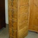 Antique Quarter Sawn Tiger Oak 4 Drawer File Cabinet