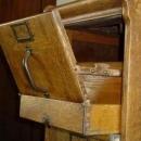 Antique Quarter Sawn Tiger Oak 4 Drawer File Cabinet