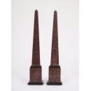 Fine Pair of Italian Grand Tour Egyptian Porphyry Obelisks