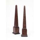 Fine Pair of Italian Grand Tour Egyptian Porphyry Obelisks