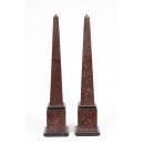 Fine Pair of Italian Grand Tour Egyptian Porphyry Obelisks