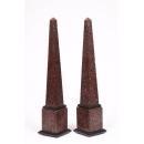 Fine Pair of Italian Grand Tour Egyptian Porphyry Obelisks