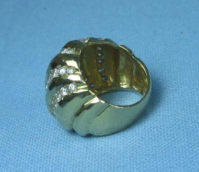 14k Yellow Gold Dome Ring - Antique Estate Jewelry