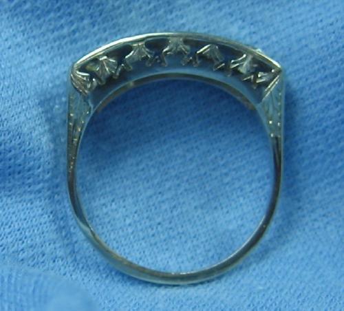 Antique Diamond & Platinum Victorian Ring With $2445. Appraisal