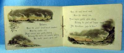 old vintage CHRISTMAS ECHOES Victorian Holiday Greeting Book of Poems - paper