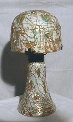 Fostoria Art Glass Mushroom Lamp - Threaded Glass Lamp by Fostoria Specialty Glass Company