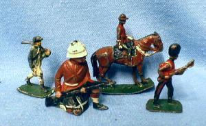 vintage UNION Lead Toy Soldier Group - Mounted Police 