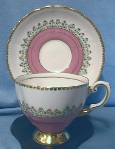 Moriage Beads Cup and Saucer - Fine Vintage Porcelain