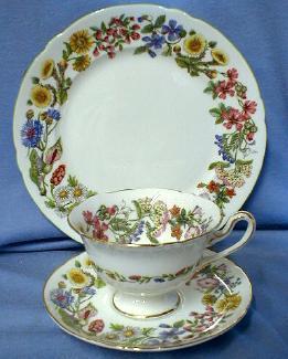 Shelley trio HEDGEROW  Cup and Saucer Vintage with Plate  -