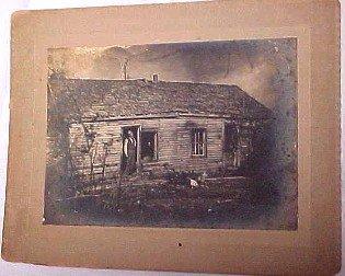 Victorian Man and Shag Bark Cabin  - Paper