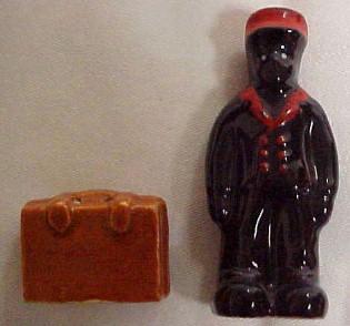 BLACK Porter Salt Pepper Suitcase - Ethnographic