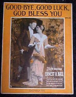 Sheet Music - Good-Bye, Good Luck, God Bless You - Paper