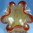 Venini Bullicante Bowl - Cased Art Glass Gold Metallic Flecks