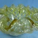 Venini Bullicante Bowl - Cased Art Glass Gold Metallic Flecks