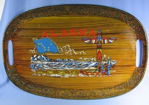 old ALASKA Souvenir Serving Tray - Vintage misc