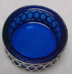 Cobalt Sterling Open Salt Dip - Glass