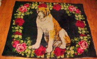 Sleigh Buggy Blanket with DOG (glass eyes) - Textiles