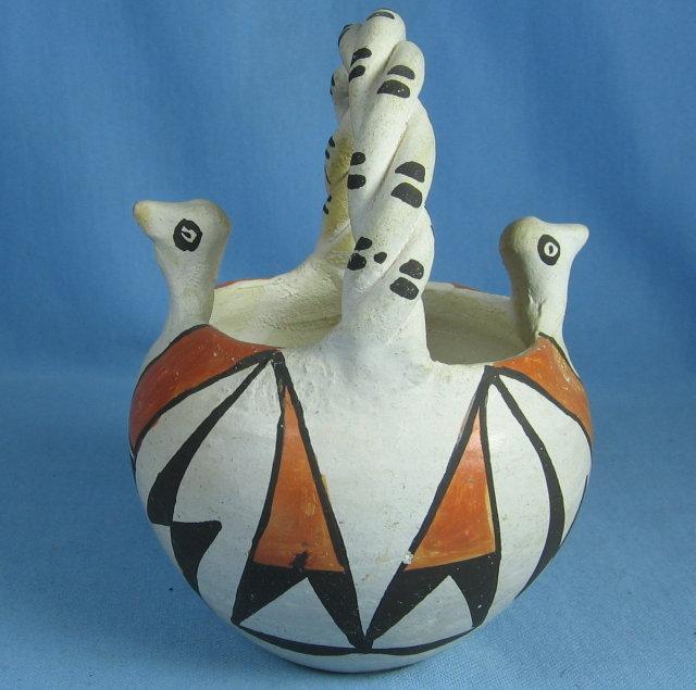 American Indian ACOMA Pottery Basket - Ethnographic