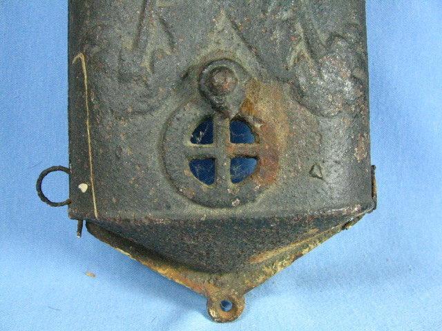 US MAIL BOX - Antique Cast Iron Wall  Mount metalware box