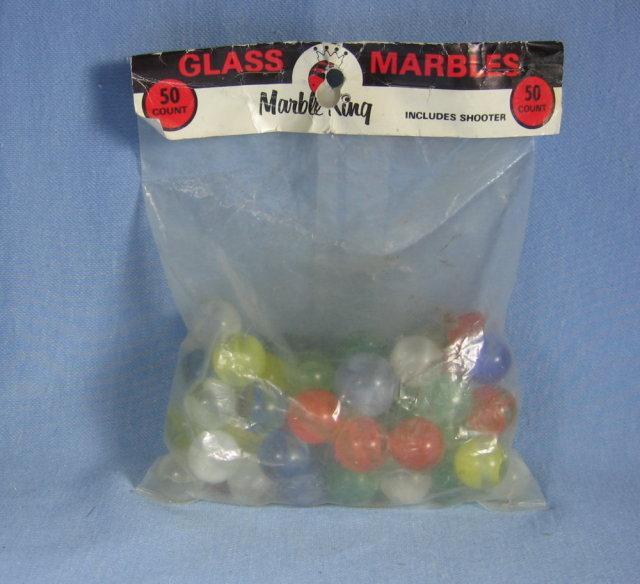 Gladding VITRO Cats Eye 20pc MARBLES Vintage New in Bag - toy