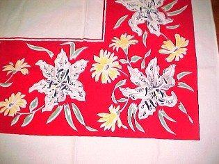 Flowered Table Cloth with 6 napkins - Textiles