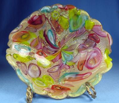 Murano Art Glass ~ Internally Decorated Venetian Art Glass Bowl