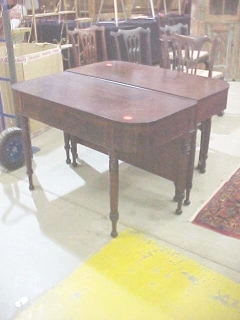 Early Mahogany Banquet Ends Dining Table