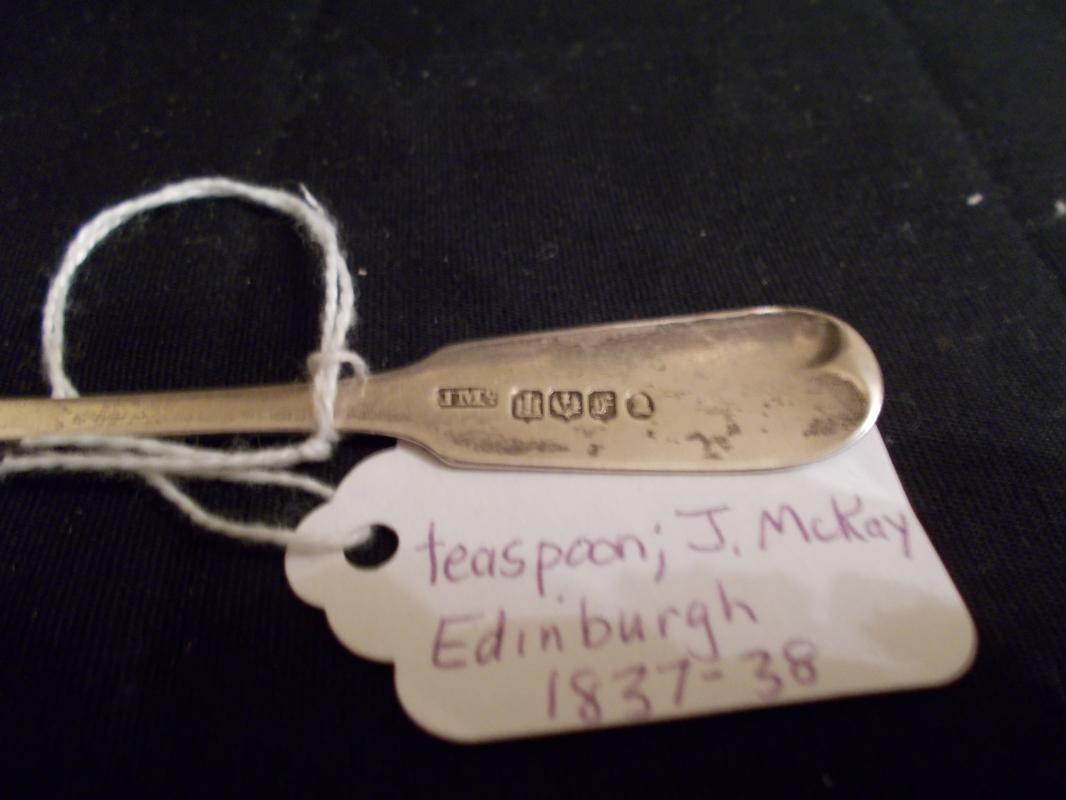 Antique Scottish Silver Tea Spoon. Edinburgh. John McKay. 1837-1838