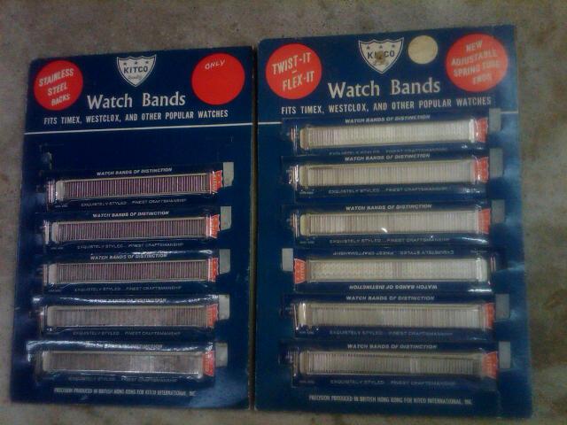 KITCO WATCH BAND STORE COUNTER DISPLAY CARD RETRO WRIST WEAR WATCHBAND ACCESSORY