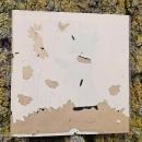 BLACK SCOTTY DOG SILHOUETTE REVERSE PAINTED GLASS SQUARE WALL DECORATION