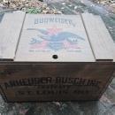 Budweiser Anheuser Busch Wooden Beer Box Advertising Crate 1976 America Bicentennial Commemorative Bottle Case
