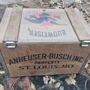 Budweiser Anheuser Busch Wooden Beer Box Advertising Crate 1976 America Bicentennial Commemorative Bottle Case