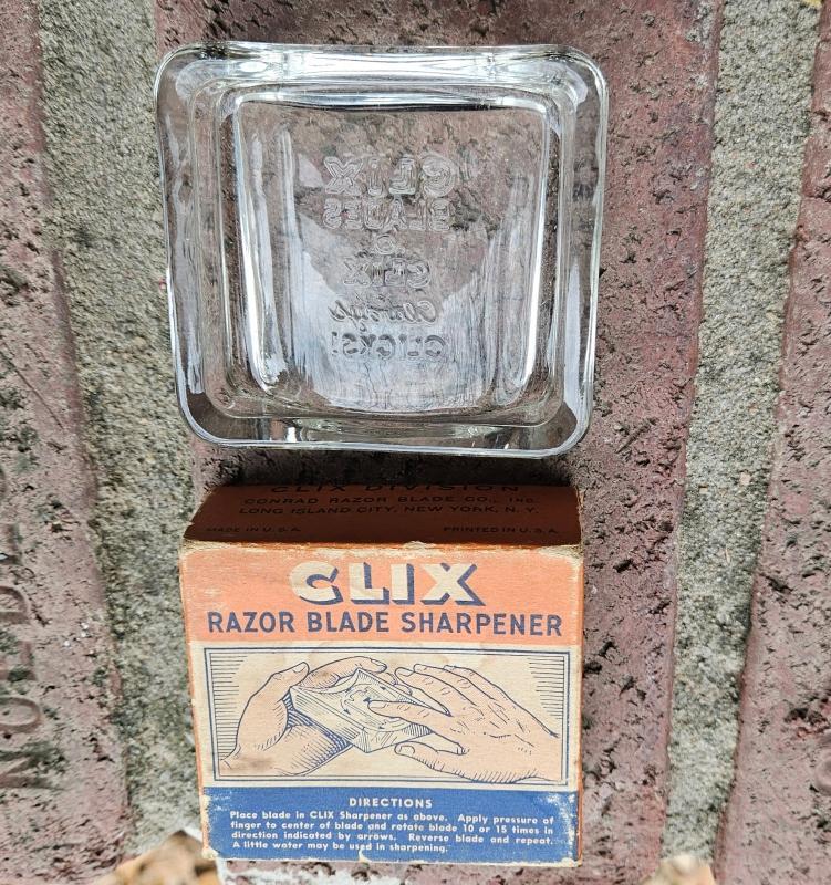 clix razor blade sharpener tool conrad company long island city new york advertising shaving accessory