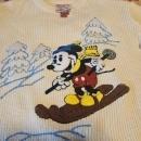 Skiing Mickey Mouse Sweater American Characters Trademark Walt Disney Productions Retro Garment Made in Korea Manufacturer Tag
