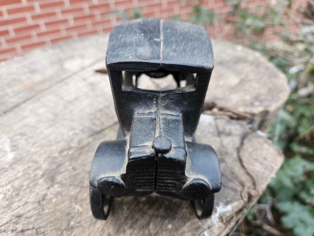 Cast Iron Toy Car 1970's Era Model T Style Iron Art Company Mark