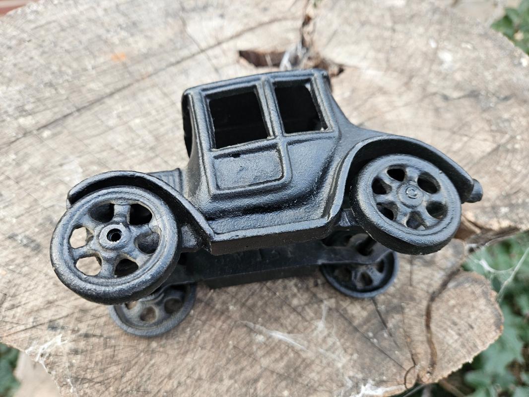 Cast Iron Toy Car 1970's Era Model T Style Iron Art Company Mark