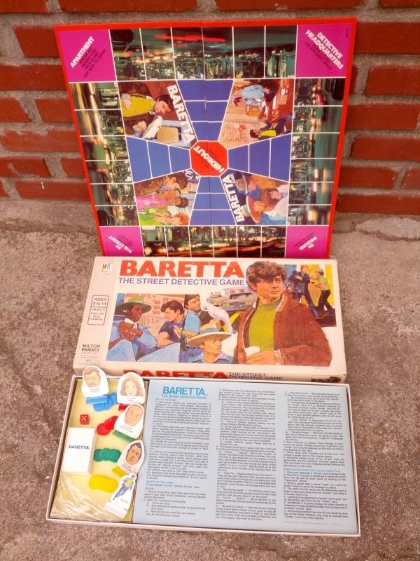 baretta robert blake inspired street detective board game milton bradley family pastime 1976 television series collectible