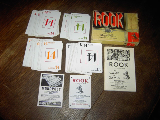 ROOK CARD GAME PARKER BROTHERS DEPRESSION ERA BIDDING TRICK PASTIME