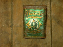 tuxedo tobacco tin pattersons can cannister Tuxedo Pipe Tobacco (1940s-1950s)